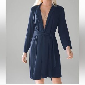 NWT Soma Intimates Cool Nights short robe in Navy Blue L/XL